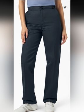 Blue  Straight Leg Work Pants